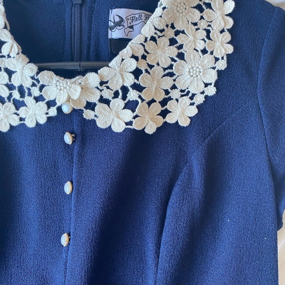 Navy Hell Bunny pencil dress - Picture 3 of 3